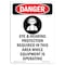 Signmission OSHA Danger Sign, Eye And Hearing Protection, 24in X 18in Rigid Plastic, 18" W, 24" H, Portrait OS-DS-P-1824-V-1222 - alternate 1